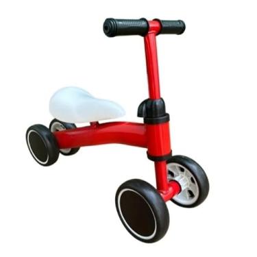 Imagem de Brinquedo Bicicleta Carro de Equilíbrio Infantil de Quatro Rodas sem Pedais Para Crianças Coloridas (VERMELHO)