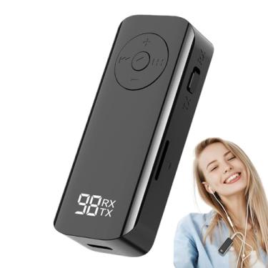 Imagem de Transmissor De Áudio Sem Fio | Transmissor E Receptor Sem Fio 5.3 Para Carro,Adaptador de Rádio 3.5mm com Clipe Portátil para Fones de Ouvido, PC e Aparelhos Eletrônicos