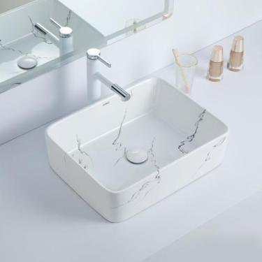 Imagem de Cuba Deend de Cerâmica Venezia Para Banheiro 49x37x14cm