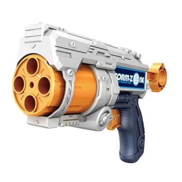 Imagem de Pistola Lança Dardos Storm Zone com 8 Dardos de Espuma e 3 Alvos, Brinquedo de Ação para Crianças a partir de 3 Anos, 12 Peças