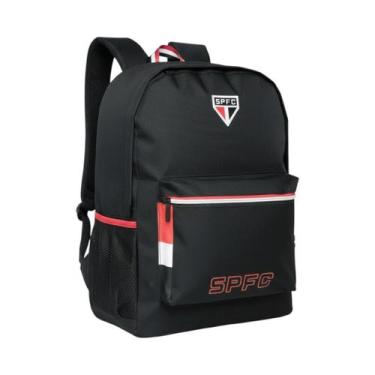 Imagem de Mochila Escolar Esportiva São Paulo SPFC Preta Oficial - Xeryus
