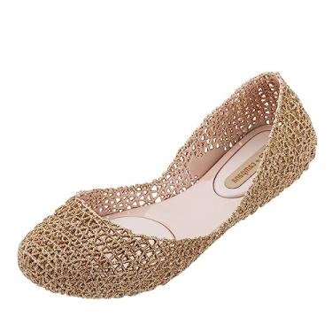 Imagem de Melissa Sapatilhas femininas de balé de bico fechado, Glitter rosa rosa 52326, 5