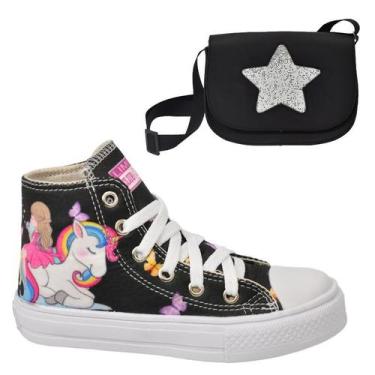 Imagem de Tênis Infantil Feminino Unicórnio Sereia Menina Botinha Cano Alto Club