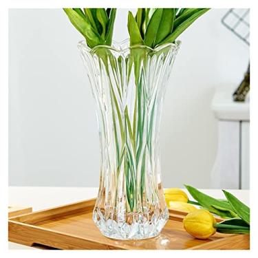 Imagem de Vasos para decoração de vaso de vidro aquático, cozinha doméstica, sala de estar, vaso de flores transparente simples e moderno vaso decorativo para casa (30 cm)