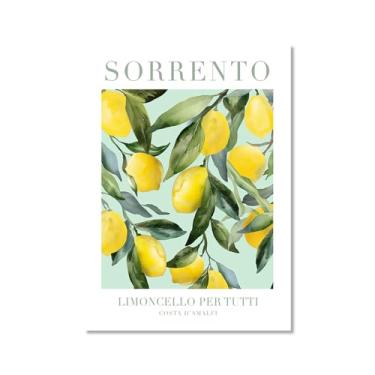 Imagem de Valencia Laranja Sorrento Limão Pêssego Sicília Pôsteres e Impressões Vintage Arte de Parede Pintura em Tela Imagens de Parede Cozinha Decoração de Casa (SKU4,20.3x30.5 cm = (20x30cm), Sem moldura)