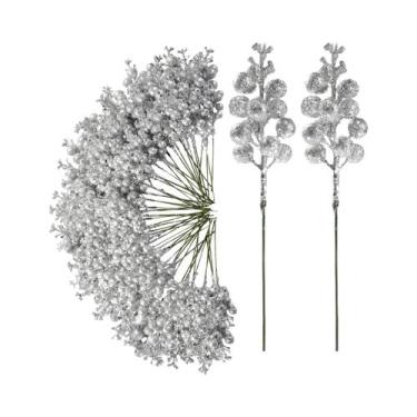 Imagem de Buquê De Flores Artificiais Com Glitter E Frutas Vermelhas, Enfeites P