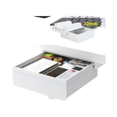 Imagem de Gaveta Plástica Adesiva Para Embaixo Da Mesa, Organizador De Papelaria