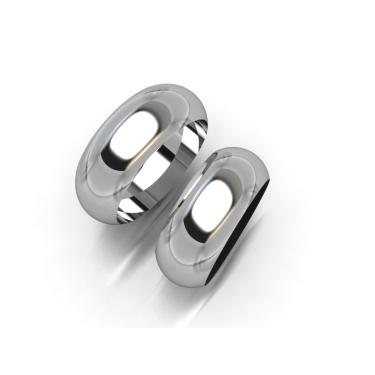Imagem de Aliança De Prata 950 De Compromisso Anatomica 8mm