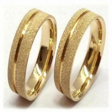 Imagem de Par Alianças De Casamento E Noivado Ouro 18k