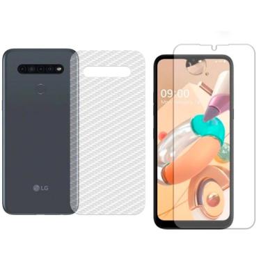 Imagem de Película Hidrogel + Adesivo Fibra De Carbono Para Lg K41s - Transparente