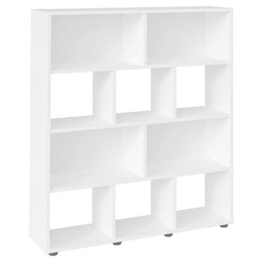 Imagem de Estante Livreiro 10 Nichos 109x91 Cm Branco Arly Branco