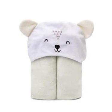 Imagem de Toalha De Banho Bebe Infantil Atoalhada Com Forro de Fralda Mami Bichu