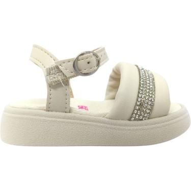 Imagem de Sandália Infantil Menina Papete Casual Dia a Dia Passeio Escola Com Strass Anatômica Ultra Conforto Molekinha 2733.113