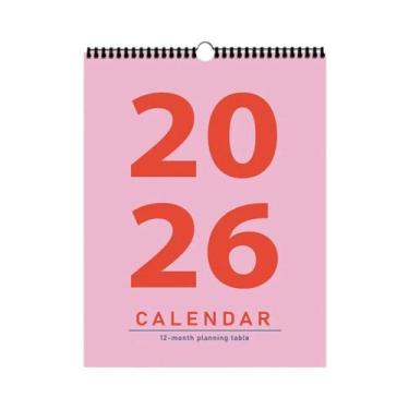 Imagem de Calendário De Parede Geométrico Abstrato Em Cores Morandi, Planejador 