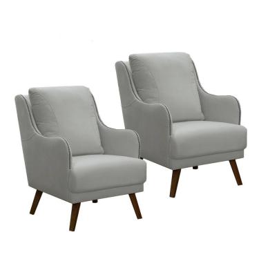 Imagem de Kit 2 Poltronas Arezo com Molas Ensacadas Movellu Home
