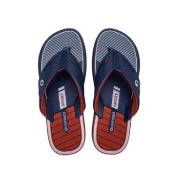 Imagem de Sandália Cartago Dallas Dedo BM371 - Azul/Vermelho/Branco-Masculino