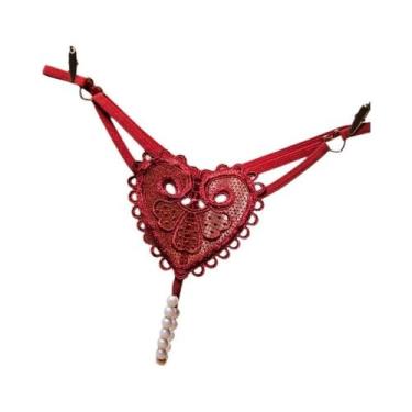 Imagem de Tanga De Cintura Baixa Com Pérolas E Contas, Sexy, Com Alças Finas, Pa