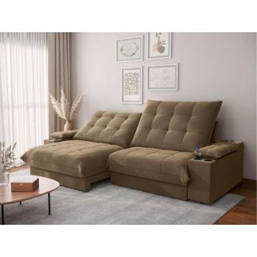 Imagem de Sofá Thor 2,90cm com Super Pillow e Molas Ensacadas Veludocristal- NET