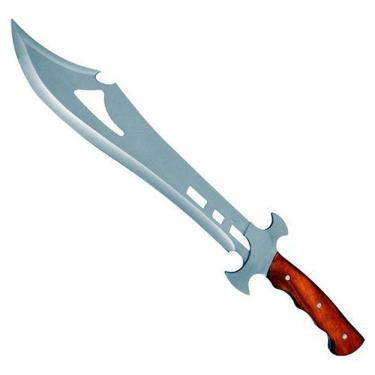 Imagem de Facão Medieval Camping 50cm Para Caça E Pesca – Aço 440 + Cabo De Madeira