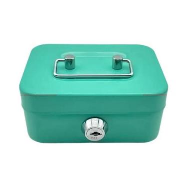 Imagem de Cofrinho Portátil De Metal Para Crianças, Caixa De Dinheiro Resistente