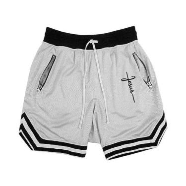 Imagem de Bermuda Casual Masculina De Secagem Rápida Para Verão, Tamanho Grande,