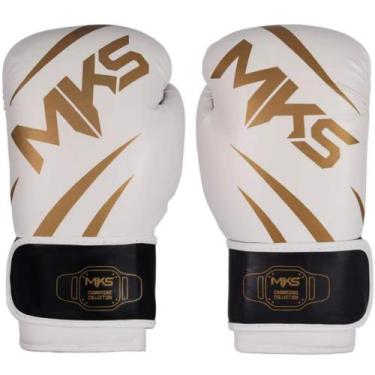 Imagem de Luva Muay Thai Boxe Kickboxing New Champion Branco/Dourado - Mks Comba