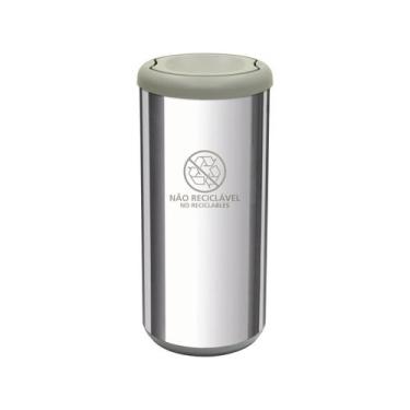 Imagem de Lixeira Inox Tramontina Cápsula Selecta Plus Basculante Scotch Brite C
