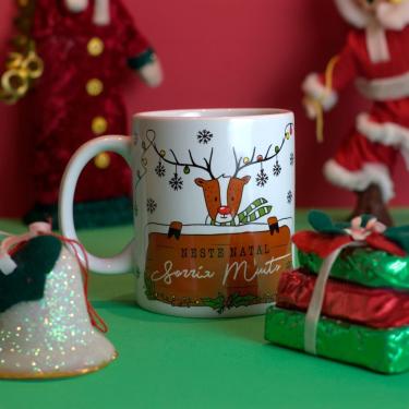 Imagem de Caneca De Porcelana Natal Mágico - Sorria Muito