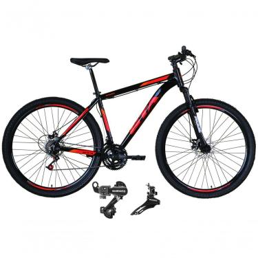 Imagem de Bicicleta Aro 29 Gta Start Alumínio 21v Câmbios Shimano Freio A Disco - Preto-vermelho Tam.15
