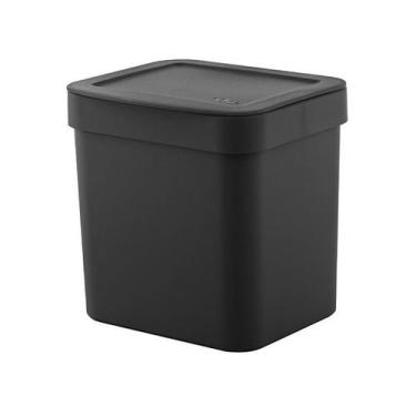 Imagem de Lixeira 4,7 Litros Com Tampa de Pia Cozinha Trium - LX 505 Ou, Preto