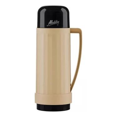 Imagem de Garrafa Térmica Continental 1L Aladdin, Bege Com Preto
