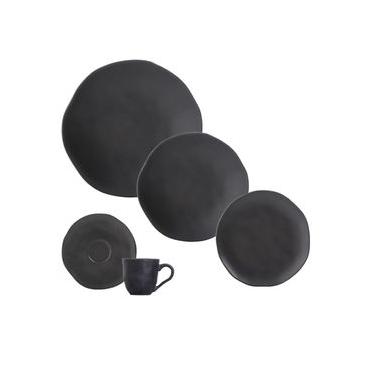 Imagem de Aparelho de Jantar 20 Peças Orgânico Preto Matte Porto Brasil