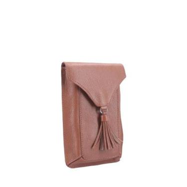 Imagem de Bolsa de Couro Madu Tiracolo Bauarte, Caramelo