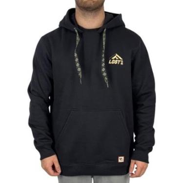 Imagem de Moletom Lost Canguru Get Preto-Masculino