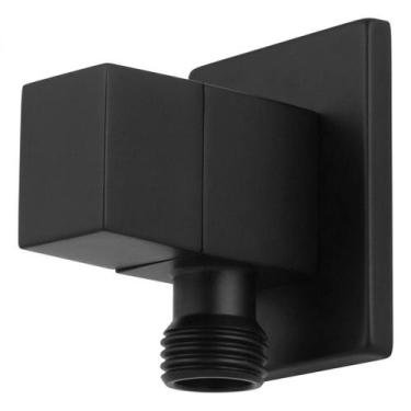 Imagem de Registro Para Ducha Higiênica Preto Fosco Quadrado 1/4 Metal Registro 