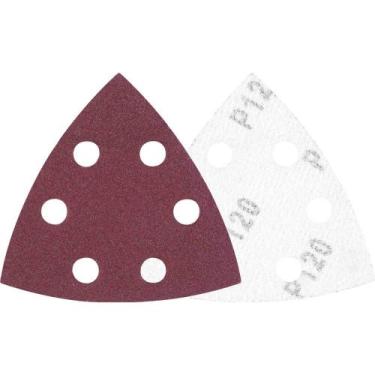 Imagem de Lixa Triangular com Costado em Pluma, Grão 120, Para Lixadeira Multifu
