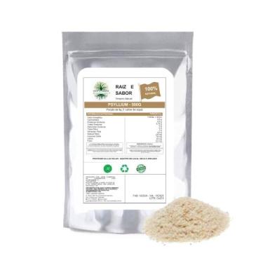 Imagem de Psyllium em Pó 500g Fibra Natural para Saúde Digestiva - Raiz e Sabor 