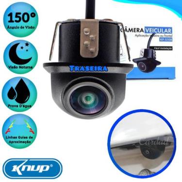 Imagem de Câmera De Ré Tartaruga visao noturna linhas guias traseiras automotivo