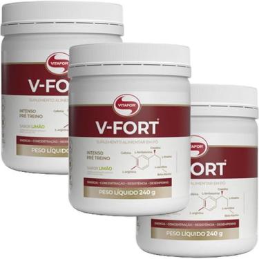Imagem de Kit 3X V-Fort - 240g Limão - Vitafor