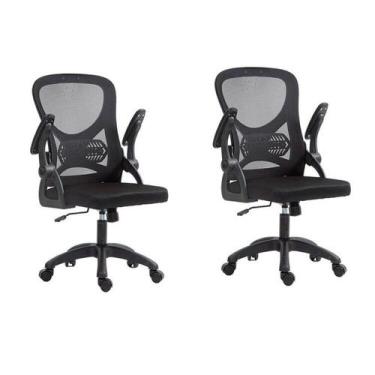 Imagem de Kit com 2 Cadeira Escritório Diretor Office Columbus com Tela Mesh - E