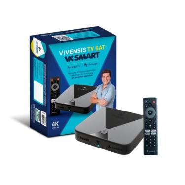 Imagem de Vivensis VX Smart SAT HD Android TV 4K Canais Livres Voz Wi-Fi Dual Ba