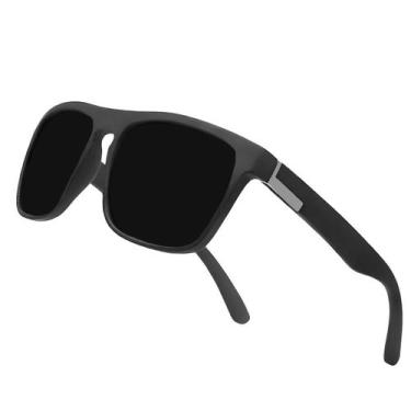 Imagem de Óculos De Sol Masculino PRETO Quadrado Moderno Com Proteção 400UV - OR