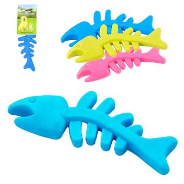 Imagem de Brinquedo para cachorro peixe de borracha macico 12x4,5cm - Almega, Ro