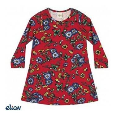 Imagem de Vestido Infantil Elian Moletom Inverno Flanelado 3 Ao 16, Bordô, 14
