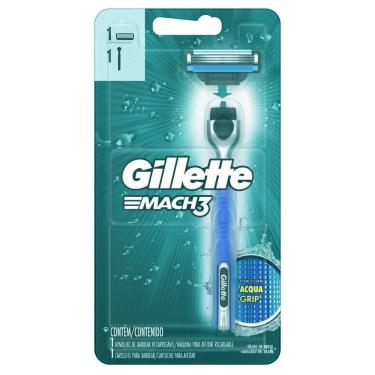 Imagem de Aparelho De Barbear Gillette Mach 3 Acqua-Grip 1 Unidade