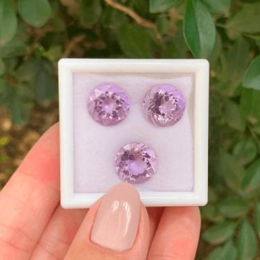 Imagem de 3ø Ametista Brilhante ø12mm 17,79ct - ENE2ESE
