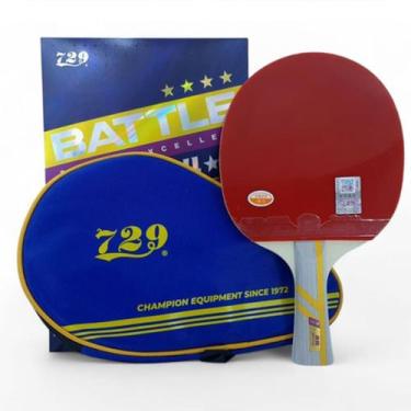 Imagem de Raquete De Ping Pong Tenis De Mesa 4 Estrelas Profissional Equilibrada