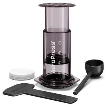 Imagem de Cafeteira Aeropress Original Preta Com 100 Filtros Extração 3 em 1 Sab