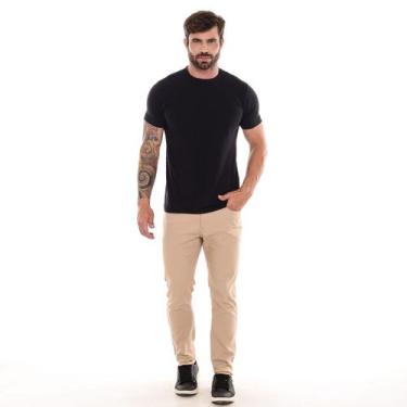 Imagem de Calça sarja masculina skinny Calça báscia esporte fino - Black Jeans, 