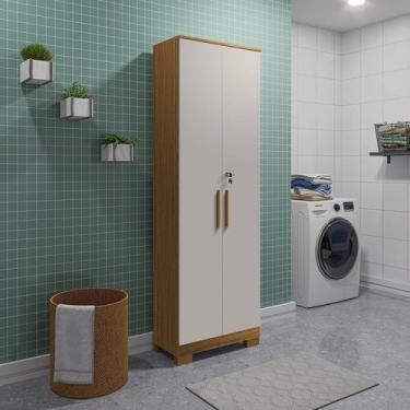 Imagem de Armário Multiuso 2 Portas com Chave 100% MDF Prisma Espresso Móveis Be